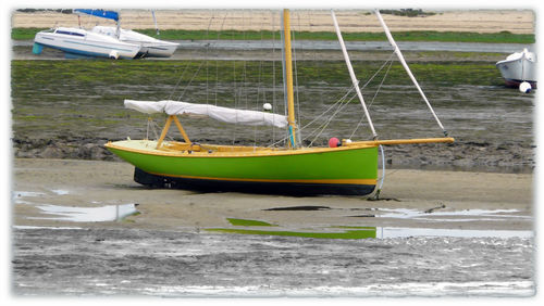 Boats moored in sea