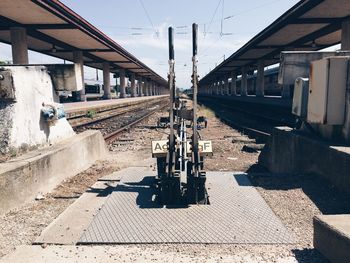 Lever of railroad track