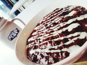 Close-up of ice cream in plate