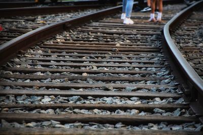 Close up of railway tracks