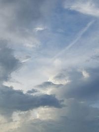 Low angle view of clouds in sky