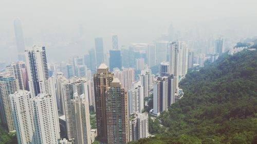 Panoramic view of cityscape against sky