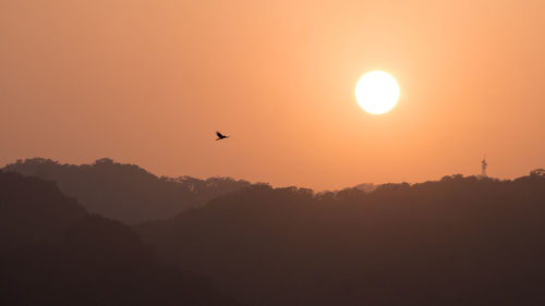 Sunset over mountain