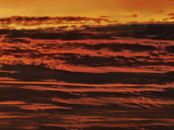 Low angle view of clouds in sky during sunset