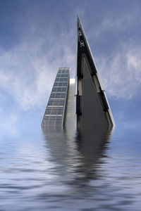 Reflection of clouds in water