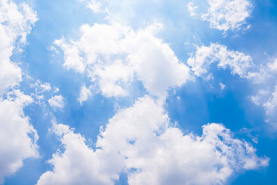 Low angle view of clouds in sky