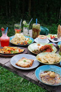 A variety of indonesian cuisine