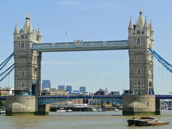 Tower bridge over river
