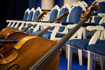 Close-up of two people in row