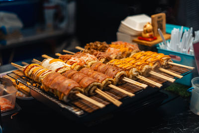 Close-up of seafood for sale