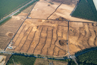 Aerial view of agricultural field