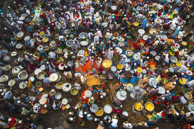 Full frame shot of multi colored street market