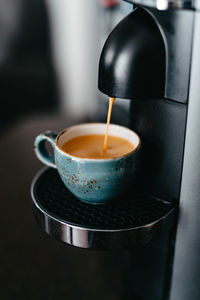 Close-up of coffee on table