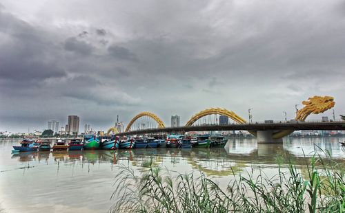 Scenic view of bridge against sky