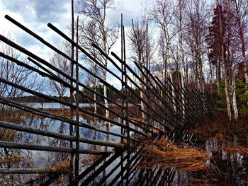 Low angle view of built structure against sky