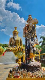 Statue of temple against sky