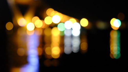 Defocused lights at night