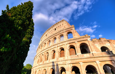 Low angle view of historical building against sky