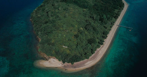 Aerial view on the beach, bima, indonesia