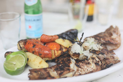 Close-up of food in plate