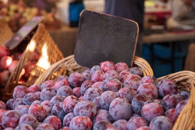 Close-up of fruits for sale in market