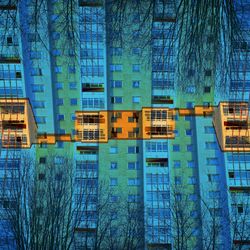 View of building with trees in background