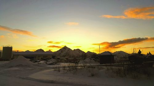 Sunset over landscape