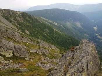 Scenic view of mountain range