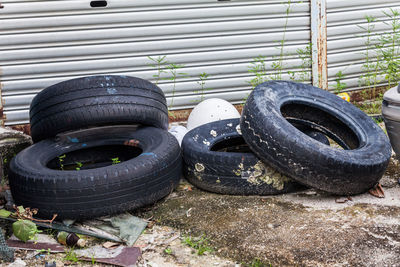 Close-up of tire