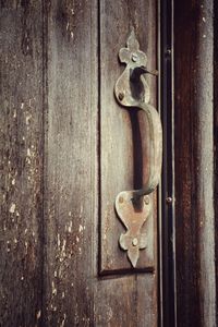 Close-up of wooden door