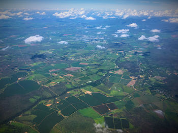 Aerial view of agricultural field