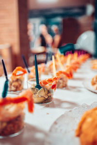 Close-up of food on table in restaurant