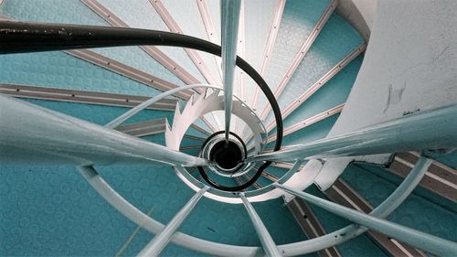 Low angle view of spiral staircase