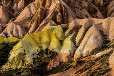 Close-up of rock formation in desert