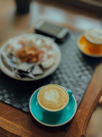 Close-up of coffee on table