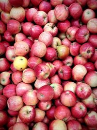 Full frame shot of apples in market