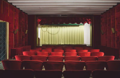 Empty seats in theater