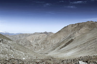 Scenic view of arid landscape against sky