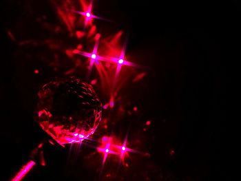 Close-up of illuminated fireworks at night