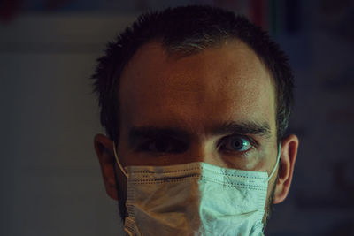 Close-up portrait of young man