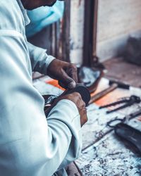 Man working on floor