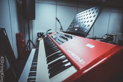 Close-up of piano keys