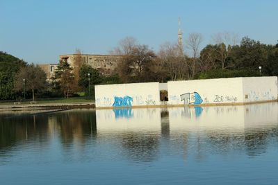 Reflection of trees in water