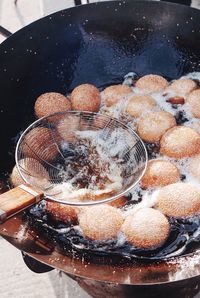 Close-up of food cooking