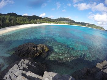 Scenic view of sea against sky