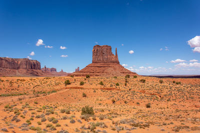 Scenic view of rock formations against sky