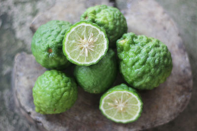 High angle view of fruits