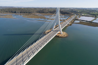 Bridge of portimao from aerial view