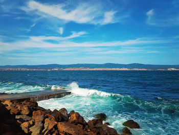 Scenic view of sea against sky