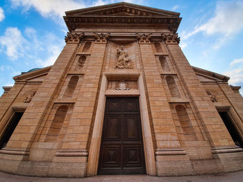 Low angle view of historical building against sky